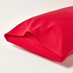 Homescapes Red Egyptian Cotton Housewife Pillowcase 200 Tc - thumbnail 3