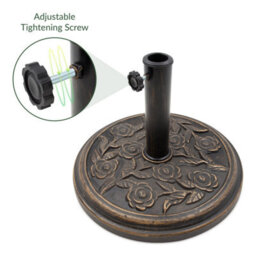 Gardenkraft 16860 Heavy Duty Resin Parasol Base With Rose Pattern - thumbnail 4