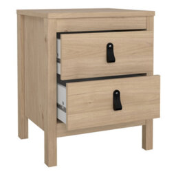Furniture To Go Barcelona Bedside Table 2 Drawers In Jackson Hickory Oak - thumbnail 5