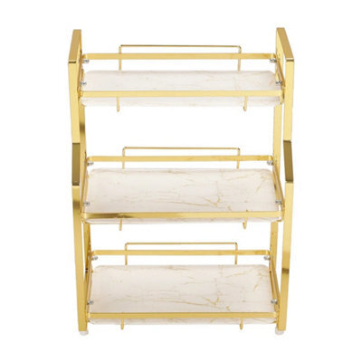 3-Tier Metal & Plastic Vanity Tray Rack - image 1