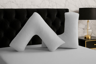 Microfibre Soft Touch V Shape Plain Dyed Pillowcase Silver