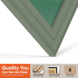 "16X16"" Green Classic Vinyl Record Frame With Emerald Mount For 12 Inch Lp Disc - Ak Frames" - thumbnail 3