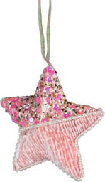 Shatchi 12Cm Star Baby Pink - Christmas Hanging Decoration - thumbnail 1