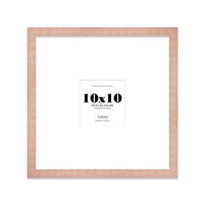 "10X10"" Bronze Picture Frame - 10X10"" Square Frame With 6X6"" Mount For 10X10""/6X6"" Pictures Art Deco Style Room Decor, 1 Pack" - image 1