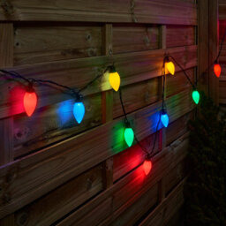 30 Multicolour Led String Lights With Timer Function Green Cable