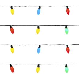 30 Multicolour Led String Lights With Timer Function Green Cable - thumbnail 2