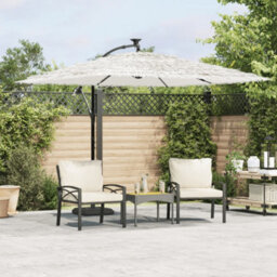 Walplus Garden Parasol With Steel Pole White 269X269X235 Cm - thumbnail 1