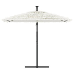 Walplus Garden Parasol With Steel Pole White 269X269X235 Cm - thumbnail 3