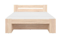 Impact Furniture King Size Bed Frame Shelves Storage Headboard Sonoma Oak 160Cm Euro Slats Nepo - thumbnail 4