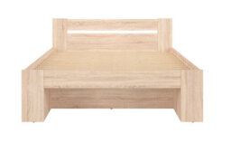 Impact Furniture King Size Bed Frame Shelves Storage Headboard Sonoma Oak 160Cm Euro Slats Nepo - thumbnail 2
