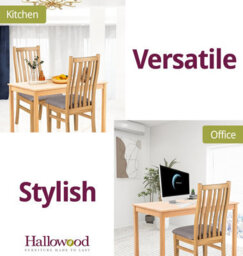 Hallowood Furniture Waverly Solid Oak Dining Chair In Pair - Steel Grey - thumbnail 6