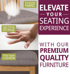 Hallowood Furniture Waverly Solid Oak Dining Chair In Pair - Steel Grey - thumbnail 5