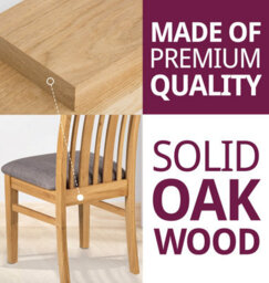 Hallowood Furniture Waverly Solid Oak Dining Chair In Pair - Steel Grey - thumbnail 4