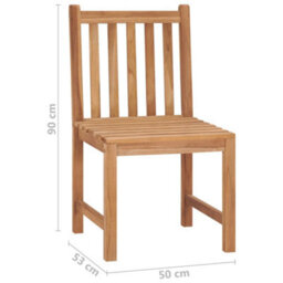Berkfield Garden Chairs 4 Pcs Solid Teak Wood - thumbnail 8