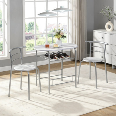 Mof 3 Piece Dining Room Set, Modern Dining Table And Chairs For Kitchen/apartment/small Space - image 1