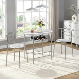 Mof 3 Piece Dining Room Set, Modern Dining Table And Chairs For Kitchen/apartment/small Space - thumbnail 1