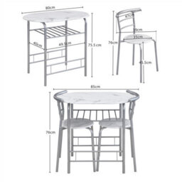 Mof 3 Piece Dining Room Set, Modern Dining Table And Chairs For Kitchen/apartment/small Space - thumbnail 2
