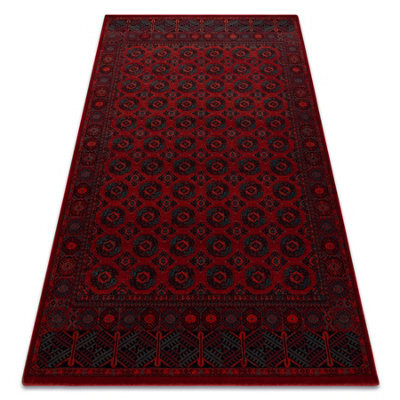 RugsX Wool Carpet Omega Buchara Frame, Circles Red 235X350 Cm - image 1