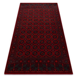 RugsX Wool Carpet Omega Buchara Frame, Circles Red 235X350 Cm - thumbnail 1