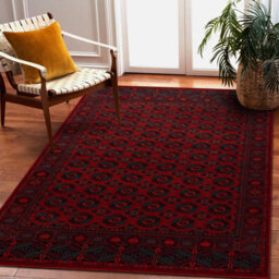 RugsX Wool Carpet Omega Buchara Frame, Circles Red 235X350 Cm - thumbnail 5