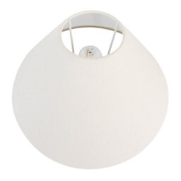 Beliani Luma Home Table Lamp Beige And Black Ceramic 41 Cm With White Cone Shade - thumbnail 3