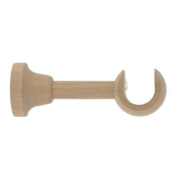 GoodHome Symi Natural Oak Effect Ash Curtain Pole Bracket Medium - thumbnail 1