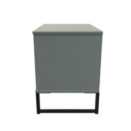 Tamworth Double 2 Drawer Bedside Cabinet In Reed Green (Ready Assembled) - thumbnail 2