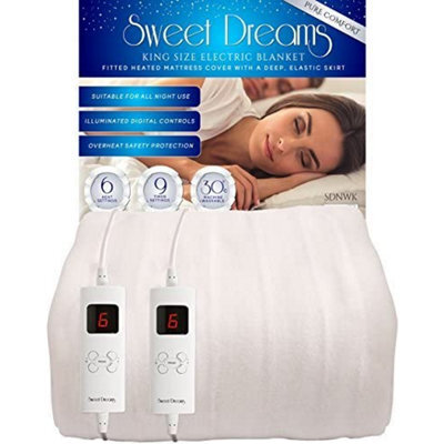 Sweet Dreams Electric Blanket King Size Bed Size Machine Washable Elasticated Skirt - Overheat Protection - image 1