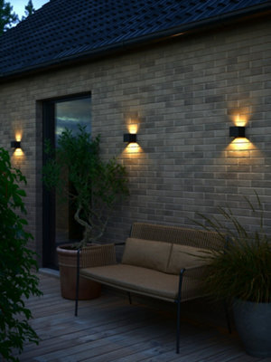Nordlux Milda Outdoor Aluminium Wall Light Weatherproof Black,mains Led - image 1