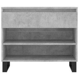 Berkfield Shoe Cabinet Concrete Grey 70X36X60 Cm Engineered Wood - thumbnail 5
