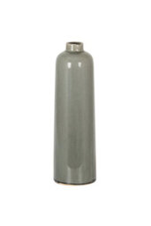 Garda Grey Glazed Raine Vase, Artisanal Ceramic Decor - thumbnail 1