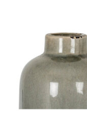 Garda Grey Glazed Raine Vase, Artisanal Ceramic Decor - thumbnail 3