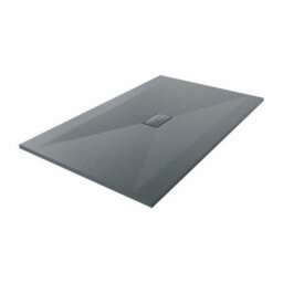 Sundaze Matt Black Walk In Wet Room Shower Enclosure 1000mm & 1000mm & 215mm Flipper Panel With 1600X1000mm Anthracite Shower Tray - thumbnail 3