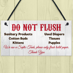 Red Ocean Toilet Instructions Warning Sign - thumbnail 2