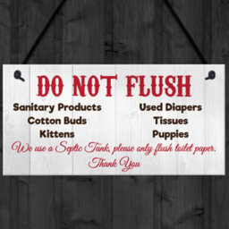 Red Ocean Toilet Instructions Warning Sign - thumbnail 4