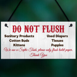 Red Ocean Toilet Instructions Warning Sign - thumbnail 5