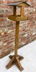 Ruddings Wood Heavy Duty Wooden Bird Table Garden Bird Feeder House Slate Roof 1.6M High - thumbnail 4