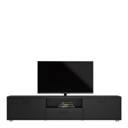 Furniture To Go Media Tv-Unit With 2 Doors + 1 Drawer 177 Cm Black - thumbnail 9