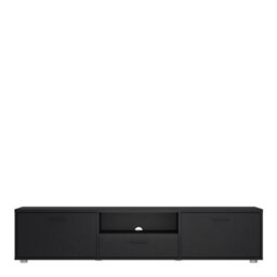 Furniture To Go Media Tv-Unit With 2 Doors + 1 Drawer 177 Cm Black - thumbnail 3