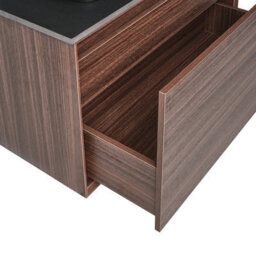 Wyld And Coco Nova Wall Mounted Vanity Basin Unit Dark Brown 80Cm Engineered Wood - thumbnail 9