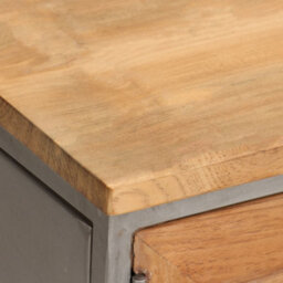 Berkfield Tv Cabinet Recycled Teak And Steel 120X30X40 Cm - thumbnail 8