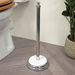 Showerdrape Opera White/chrome Freestanding Spare Toilet Roll Holder