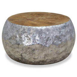 Berkfield Durable Coffee Table Aluminium Teak 60X60X30 Cm - thumbnail 5