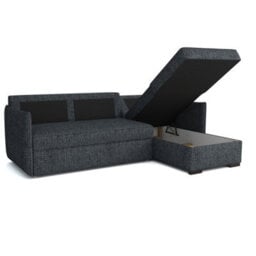 Megan Living Room Corner Sofa Bed With Storage Polyurethane Foam Wave Spring Wooden Frame 220X90X160Cm Green - thumbnail 4