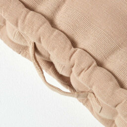 Homescapes Rajput Ribbed Cotton Floor Cushion Beige - thumbnail 4