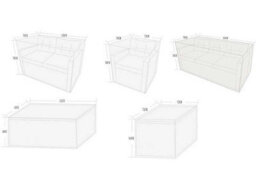 Signature Weave Holly Modular Sofa Chair Set Furniture Cover Table Storage Box - thumbnail 1