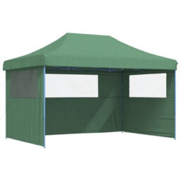 Walplus Foldable Party Tent Garden Gazebo Canopy Pop-Up With 3 Sidewalls Green - thumbnail 2