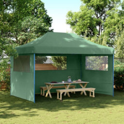 Walplus Foldable Party Tent Garden Gazebo Canopy Pop-Up With 3 Sidewalls Green - thumbnail 1