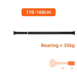 110-160Cm Telescopic Net Voile Tension Curtain Rail Pole Rod Rods Extendable Spring Loaded - thumbnail 1
