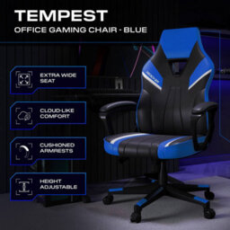 X Rocker Tempest Ergonomic Pc Office Gaming Chair - Blue - thumbnail 2